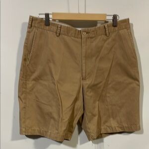 Peter Millar Tan Flat Front Men Shorts